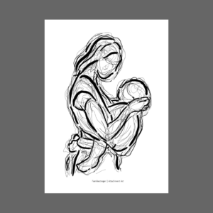 Babywearing mom and child