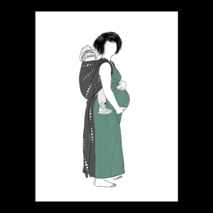 Pregnant babywearer