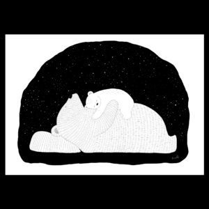 Bears on a starry night