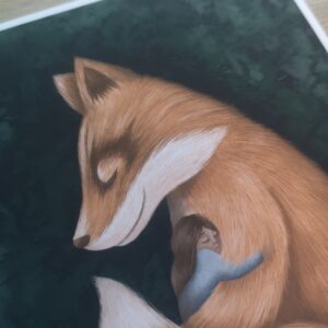 Fox and child – with background