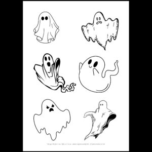 Halloween tegninger, 7 sider (PDF)